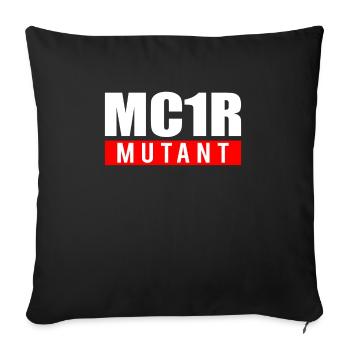 MC1R Mutant Shirt Redhead Red Hair Cadeau - Housse de coussin décorative 45 x 45 cm - noir - Devant