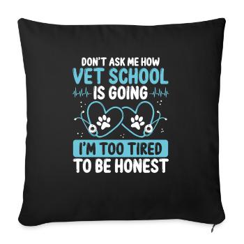 Vet Student Graduation Party Future Veterinarian - Sofakissenbezug 45 x 45 cm - Schwarz - Vorne