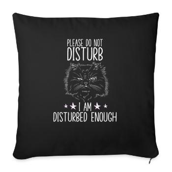 Accessoires pour chats pour les propriétaires de chats Chatons Chats - Housse de coussin décorative 45 x 45 cm - noir - Devant