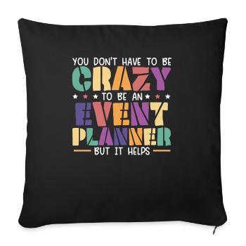 Event Management Organizer Event Planner - Sofa pillowcase 17,3'' x 17,3'' (45 x 45 cm) - black - Front