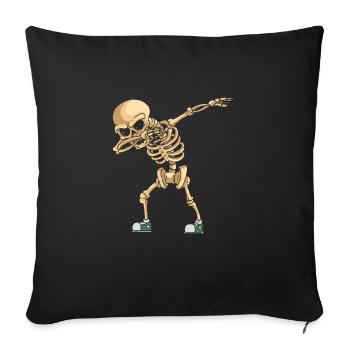 Halloween Dabbing Skeleton - Sofakissenbezug 45 x 45 cm - Schwarz - Vorne