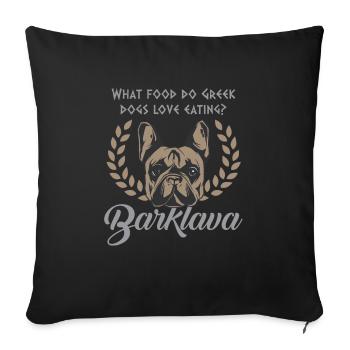 Antike Griechische Mythologie und Griechisches - Sofakissenbezug 45 x 45 cm - Schwarz - Vorne
