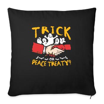 Halloween Trick Friedensvertrag Pazifist Wahl - Sofakissenbezug 45 x 45 cm - Schwarz - Vorne