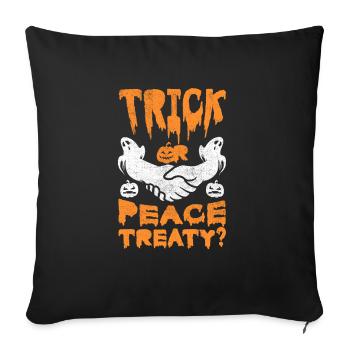 Halloween Trick Friedensvertrag Pazifist Wahl - Sofakissenbezug 45 x 45 cm - Schwarz - Vorne