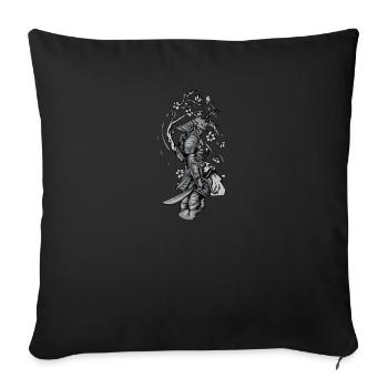 Samurai I Japanese Tattoo Manga Anime Mask for - Sofa pillowcase 17,3'' x 17,3'' (45 x 45 cm) - black - Front