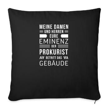 Prokurist I Prokura juristisches Motiv für - Sofakissenbezug 45 x 45 cm - Schwarz - Vorne