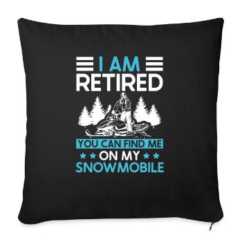 I Am Retired You Find Me On My - Sofa pillowcase 17,3'' x 17,3'' (45 x 45 cm) - black - Front