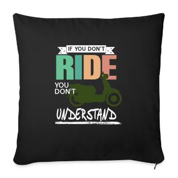 Si vous ne roulez pas, vous ne comprenez pas drôle - Housse de coussin décorative 45 x 45 cm - noir - Devant