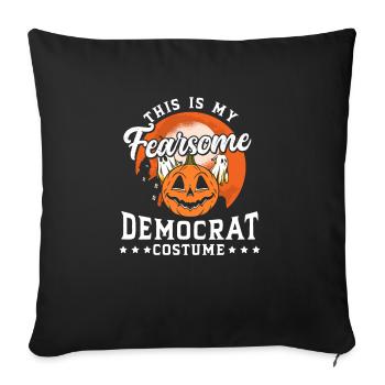 Halloween Democrat Costume Pumpkin Party Supporter - Sofa pillowcase 17,3'' x 17,3'' (45 x 45 cm) - black - Front