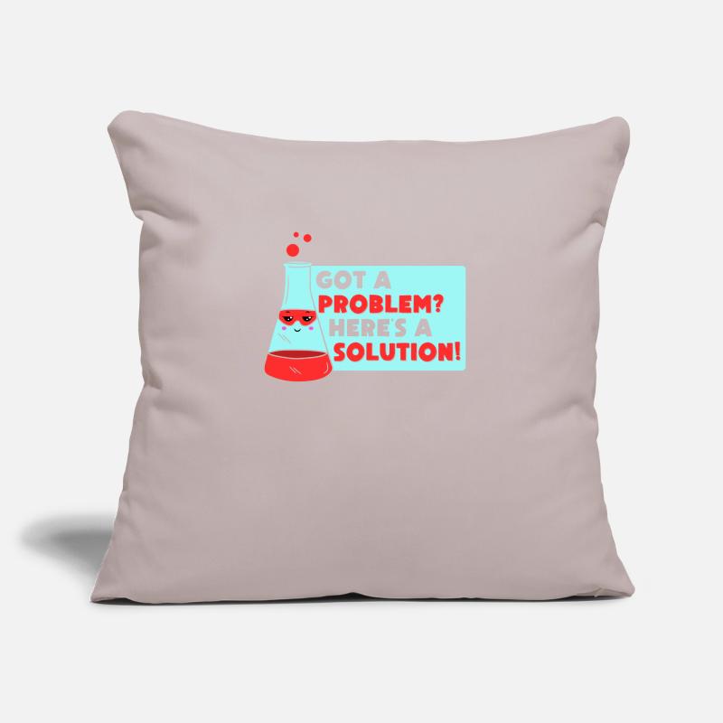 Problem Solution Scientific Solving Science Sofa pillowcase 17,3'' x 17,3'' (45 x 45 cm)