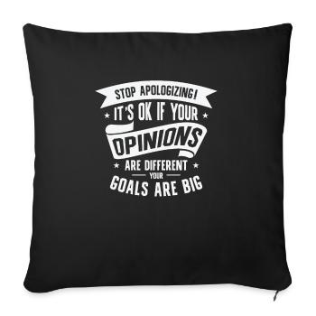 Positivität Außenseiter Dichter Poesie Ziele - Sofakissenbezug 45 x 45 cm - Schwarz - Vorne