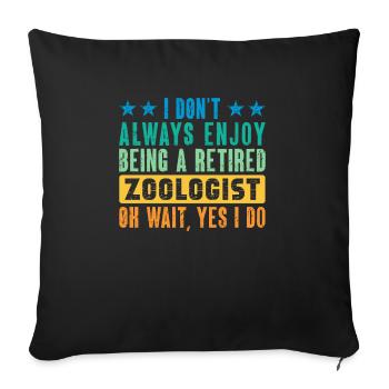 Zoologe im Ruhestand Vintage Ruhestand Zookeeper - Sofakissenbezug 45 x 45 cm - Schwarz - Vorne