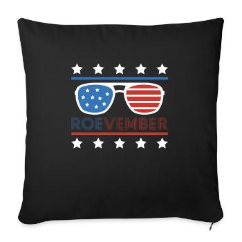 USA Flag America Flag Roevember Shirt - Sofa pillowcase 17,3'' x 17,3'' (45 x 45 cm) - black - Front