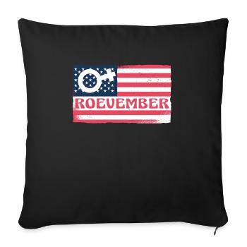 USA Flag America Flag Roevember Chemise - Housse de coussin décorative 45 x 45 cm - noir - Devant