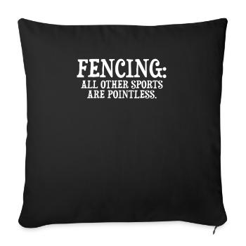Escrime D’autres sports sont inutiles Escrime Humour - Housse de coussin décorative 45 x 45 cm - noir - Devant