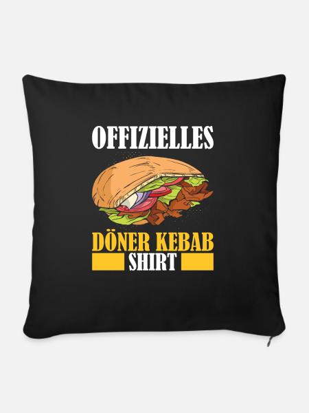 Offizielles Döner Kebab Shirt Döner Kebab Geschenk - Sofakissenbezug 45 x 45 cm - Schwarz