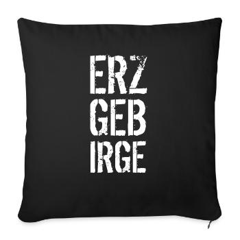 Erzgebirge - Sofakissenbezug 45 x 45 cm - Schwarz - Vorne