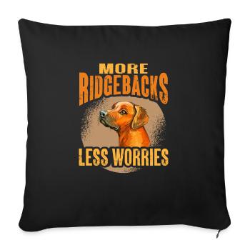 Rhodesian Ridgeback Dog - Sofa pillowcase 17,3'' x 17,3'' (45 x 45 cm) - black - Front