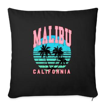 malibu palmen California - Sofakissenbezug 45 x 45 cm - Schwarz - Vorne