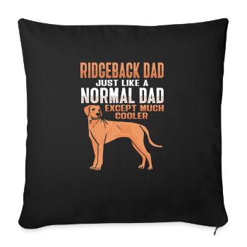 Rhodesian Ridgeback Dog - Sofa pillowcase 17,3'' x 17,3'' (45 x 45 cm) - black - Front