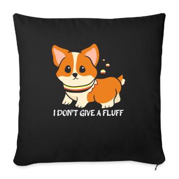 Je ne donne pas de peluches douces corgi propriétaire de chien - Housse de coussin décorative 45 x 45 cm - noir - Devant