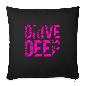 Lowered Tuning Car - Sofa pillowcase 17,3'' x 17,3'' (45 x 45 cm) - black - Front