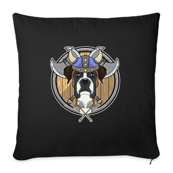 Boxer I Valhalla I Viking - Sofakissenbezug 45 x 45 cm - Schwarz - Vorne