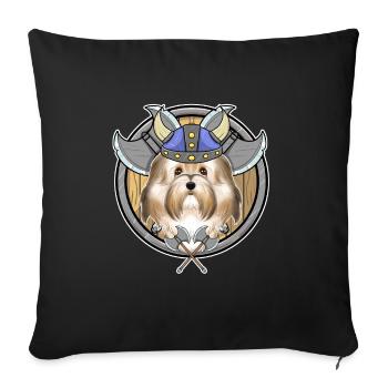 Havanese I Valhalla I Viking - Sofakissenbezug 45 x 45 cm - Schwarz - Vorne