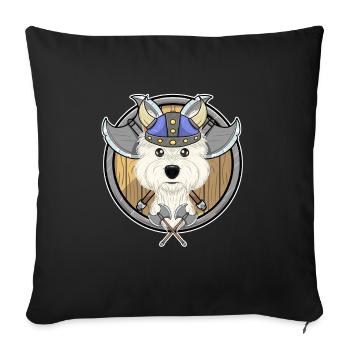 West Highland Terrier I Valhalla I Viking - Sofa pillowcase 17,3'' x 17,3'' (45 x 45 cm) - black - Front