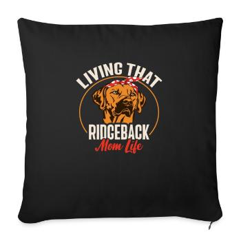 Rhodesian Ridgeback Dog - Sofakissenbezug 45 x 45 cm - Schwarz - Vorne
