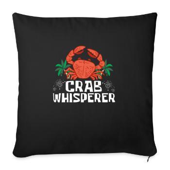 Cancer Cadeau Crevette Crabe Homard Scorpion - Housse de coussin décorative 45 x 45 cm - noir - Devant