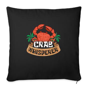 Crabe Tshirt Crabe Crevettes Scorpion Homard - Housse de coussin décorative 45 x 45 cm - noir - Devant