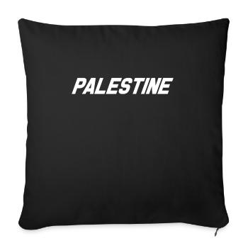 Palestine Cadeau Gratuit Palestine Bande de Gaza - Housse de coussin décorative 45 x 45 cm - noir - Devant