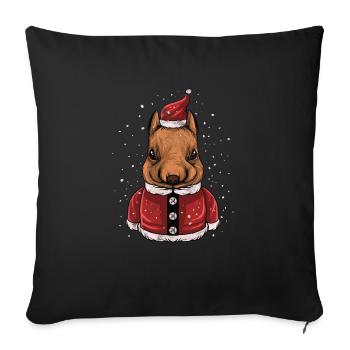 Noël Ugly Noël Noël Écureuil - Housse de coussin décorative 45 x 45 cm - noir - Devant