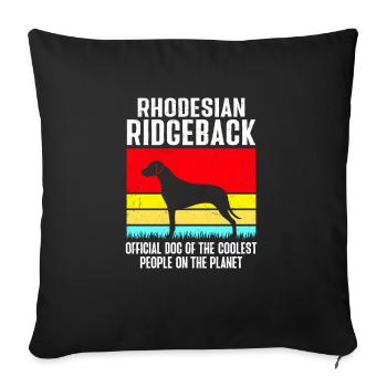 Rhodesian Ridgeback Dog - Sofa pillowcase 17,3'' x 17,3'' (45 x 45 cm) - black - Front