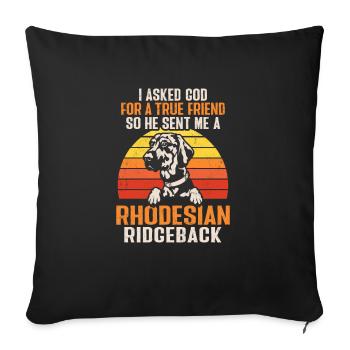 Rhodesian Ridgeback Dog - Sofa pillowcase 17,3'' x 17,3'' (45 x 45 cm) - black - Front