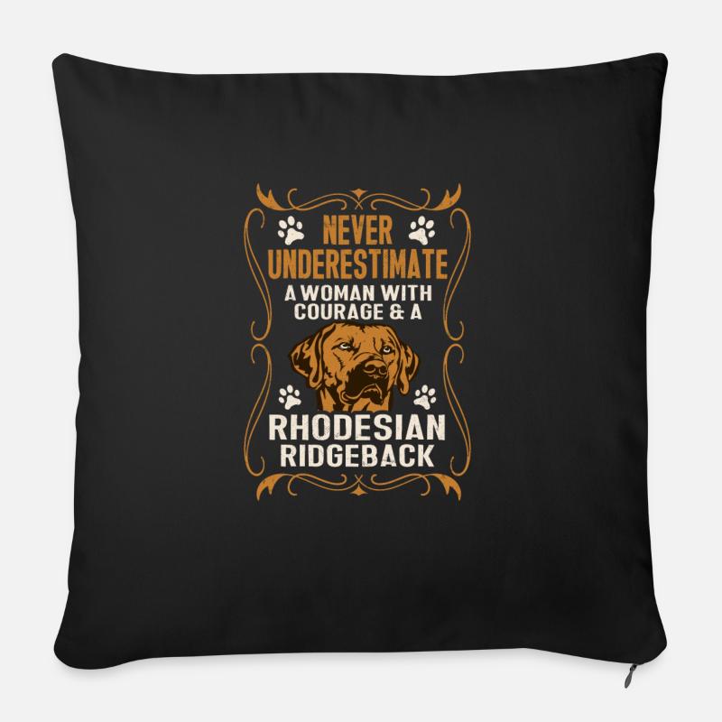 Rhodesian Ridgeback Hund - Sofakissenbezug 45 x 45 cm - Schwarz