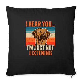 Rhodesian Ridgeback Dog - Sofa pillowcase 17,3'' x 17,3'' (45 x 45 cm) - black - Front