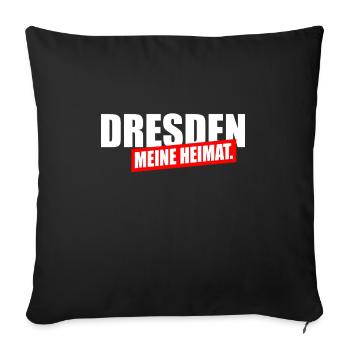 Dresden meine Heimat - Sofakissenbezug 45 x 45 cm - Schwarz - Vorne