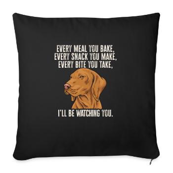 Vizsla Dog Hungarian Vizsla - Sofa pillowcase 17,3'' x 17,3'' (45 x 45 cm) - black - Front