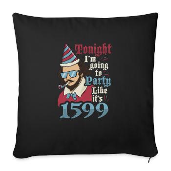 William Shakespeare Theatre Literature - Sofa pillowcase 17,3'' x 17,3'' (45 x 45 cm) - black - Front