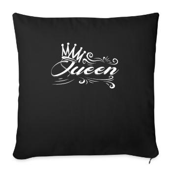Awesome camping queen crown - Sofa pillowcase 17,3'' x 17,3'' (45 x 45 cm) - black - Front
