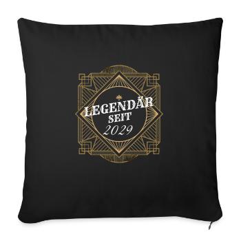 Legendär seit 2029 Retro Level Jahrgang Mann Frau - Sofakissenbezug 45 x 45 cm - Schwarz - Vorne