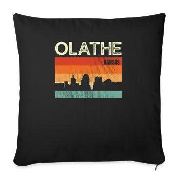 Olathe - Sofa pillowcase 17,3'' x 17,3'' (45 x 45 cm) - black - Front