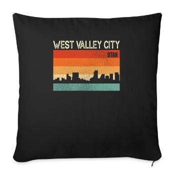 West Valley City - Sofa pillowcase 17,3'' x 17,3'' (45 x 45 cm) - black - Front