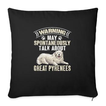 Grand Chien des Pyrénées - Housse de coussin décorative 45 x 45 cm - noir - Devant