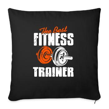 The Best Fitness Trainer Cool Retro Vintage - Sofa pillowcase 17,3'' x 17,3'' (45 x 45 cm) - black - Front