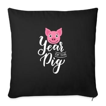 Your Of The Pig Shirt Gift Year Of the Pig - Sofa pillowcase 17,3'' x 17,3'' (45 x 45 cm) - black - Front