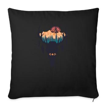 Hiking Camping Camping Outdoor Hiking Tour Hikers - Sofa pillowcase 17,3'' x 17,3'' (45 x 45 cm) - black - Front