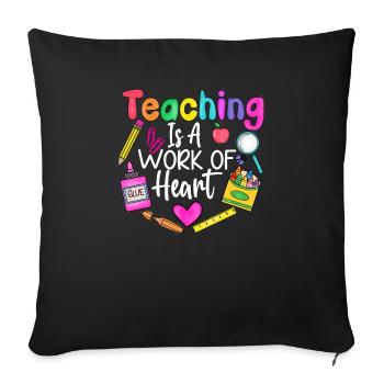 Enseignants Enseignants École Enseignants Personnel enseignant - Housse de coussin décorative 45 x 45 cm - noir - Devant